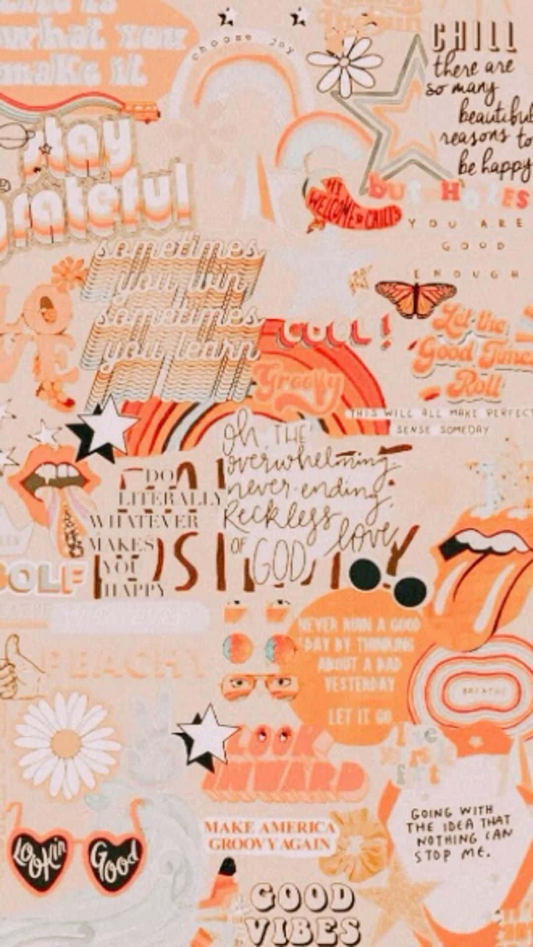 Vintage Orange Collage Aesthetic.jpg Background