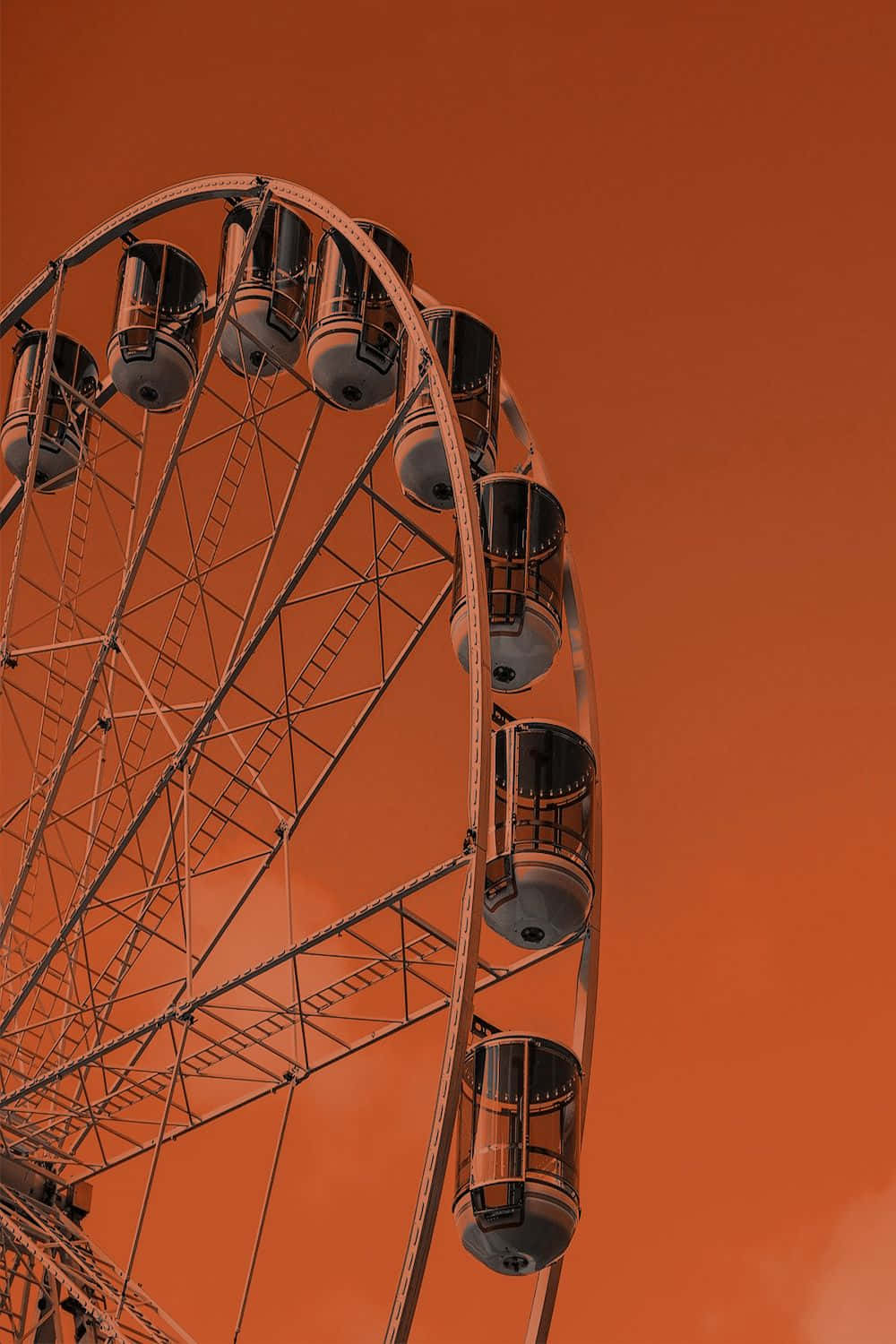 Vintage Orange Ferris Wheel Aesthetic.jpg Background