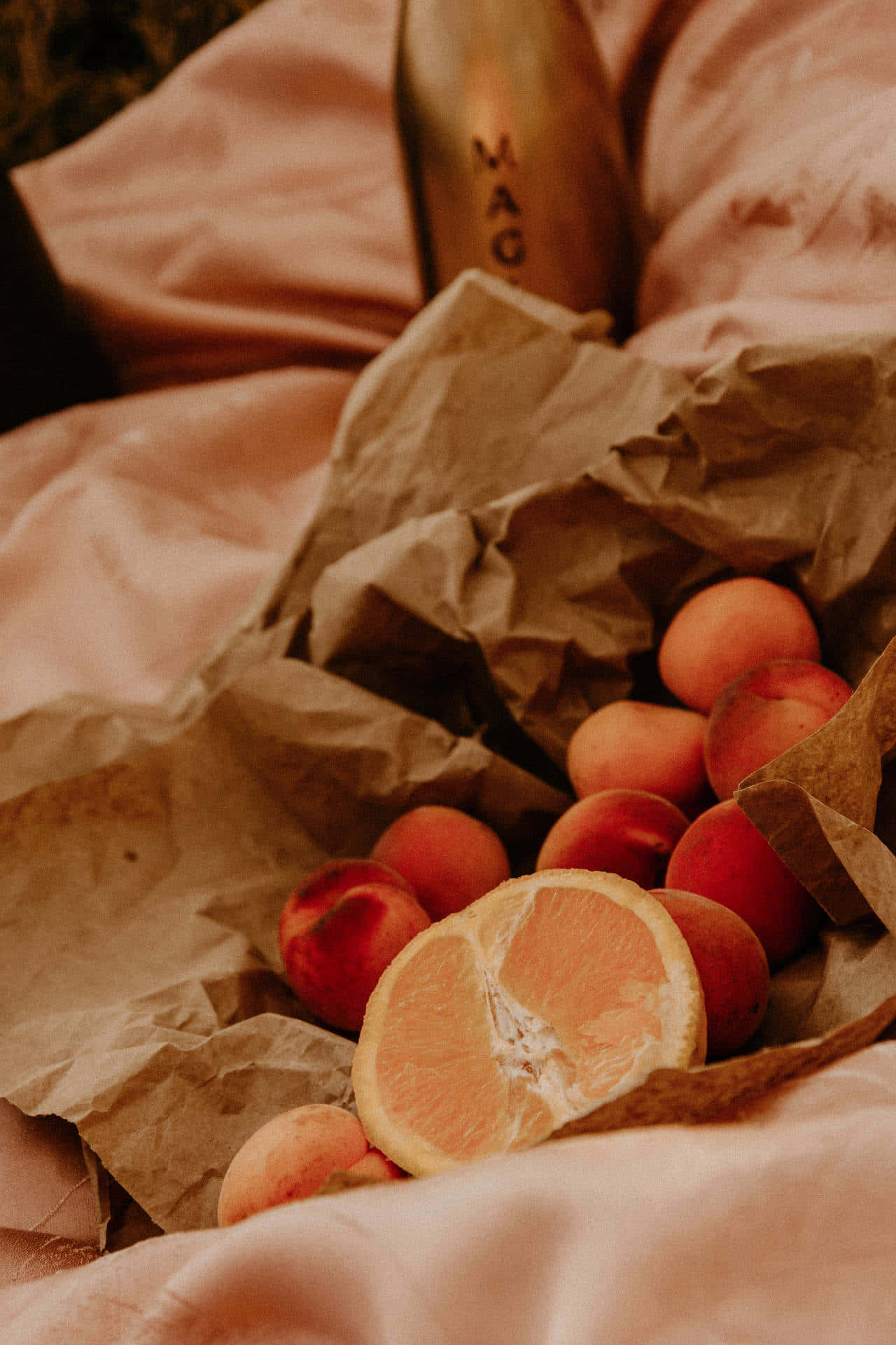 Vintage Orange Fruit Still Life Background