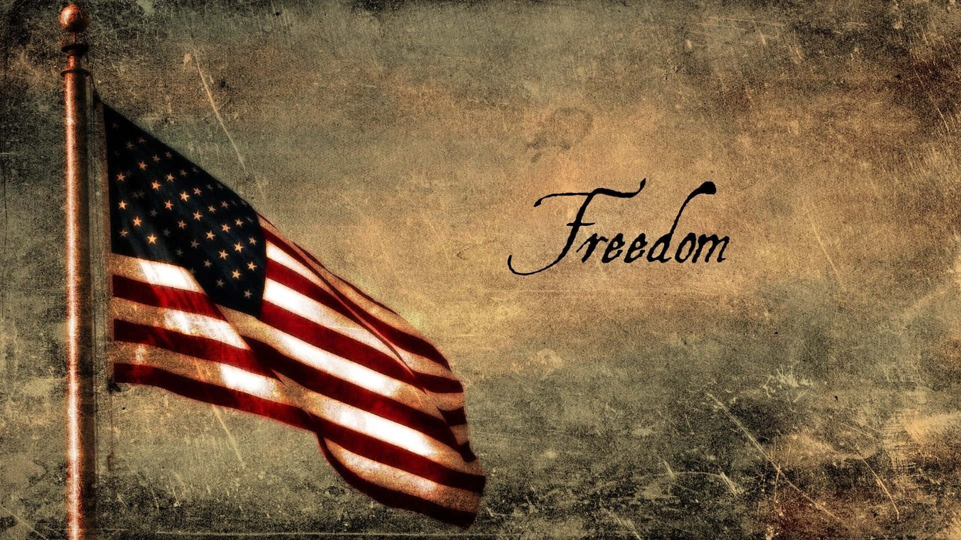 Vintage Patriotic Military Freedom Typography Background