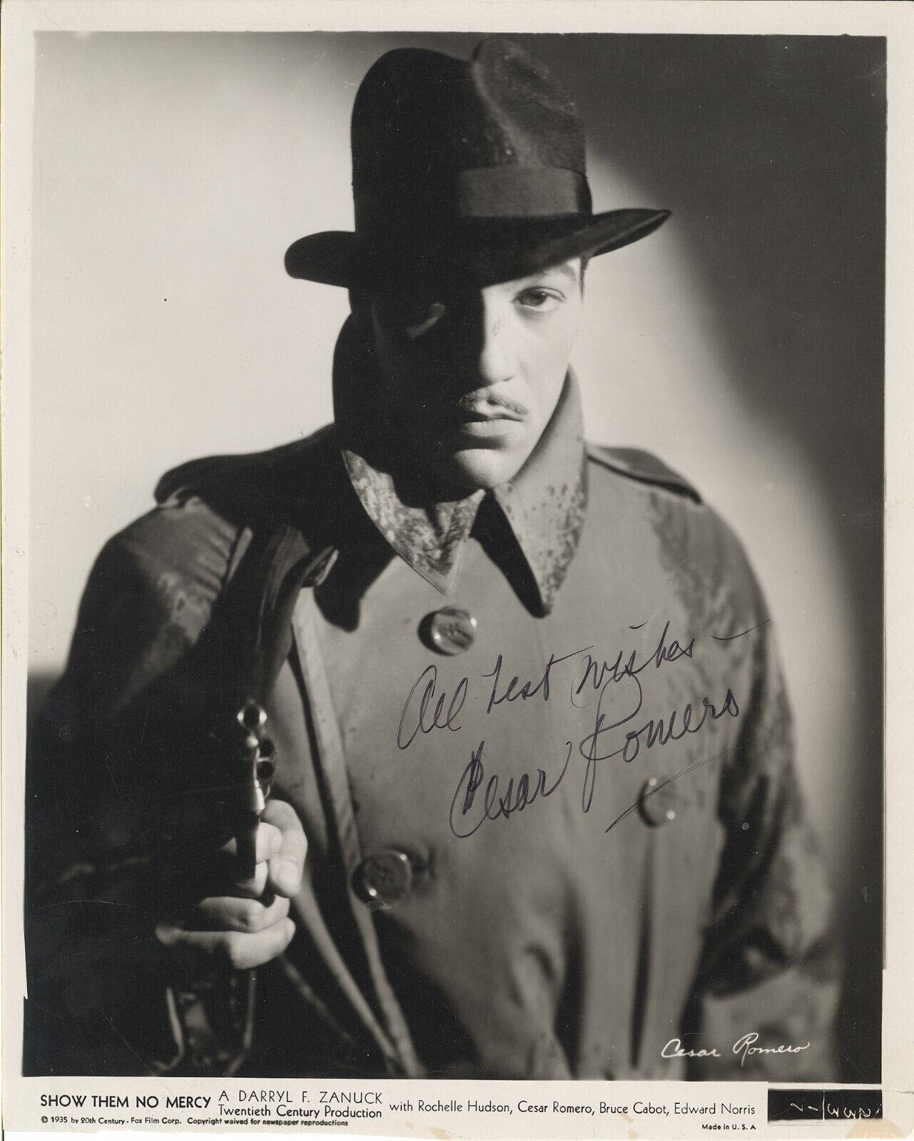 Vintage Photo Sign Cesar Romero