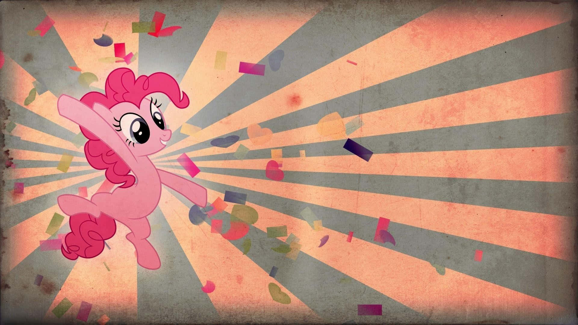Vintage Pink Pony Celebration Background