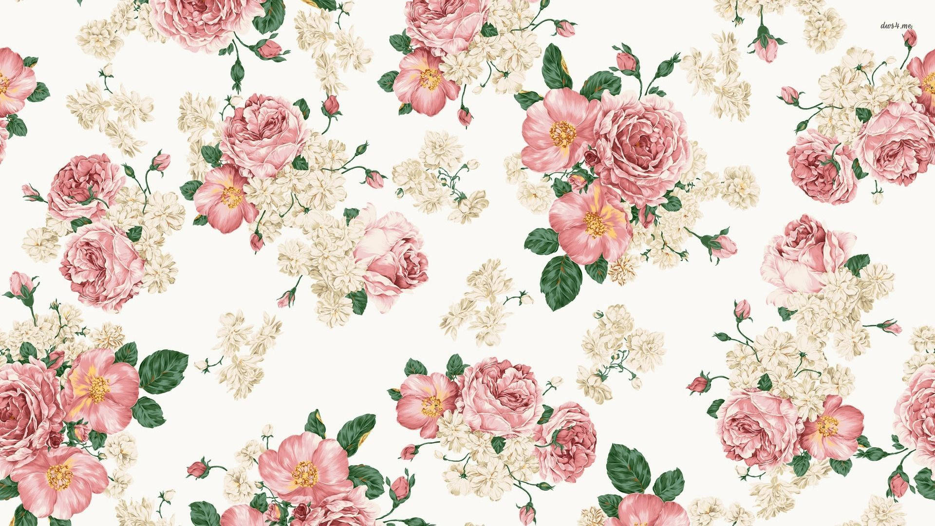 Vintage Pink Rose Aesthetic Background