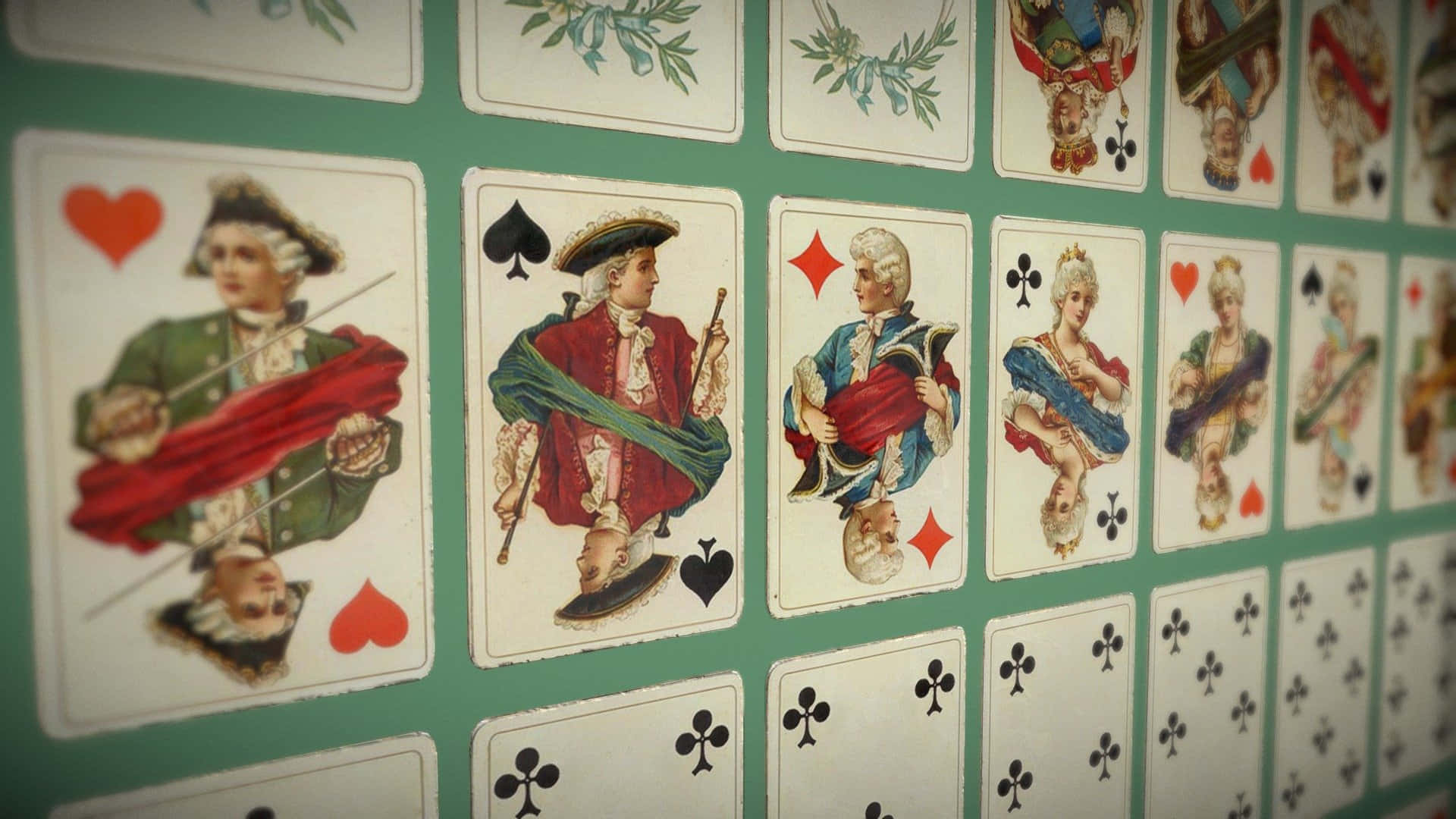 Vintage Playing Cards Array