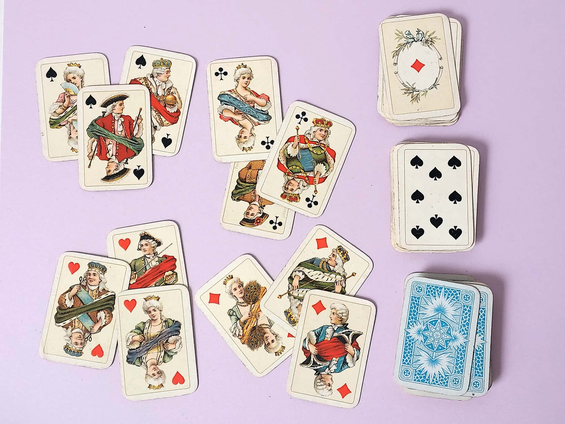 Vintage Playing Cards Scattered