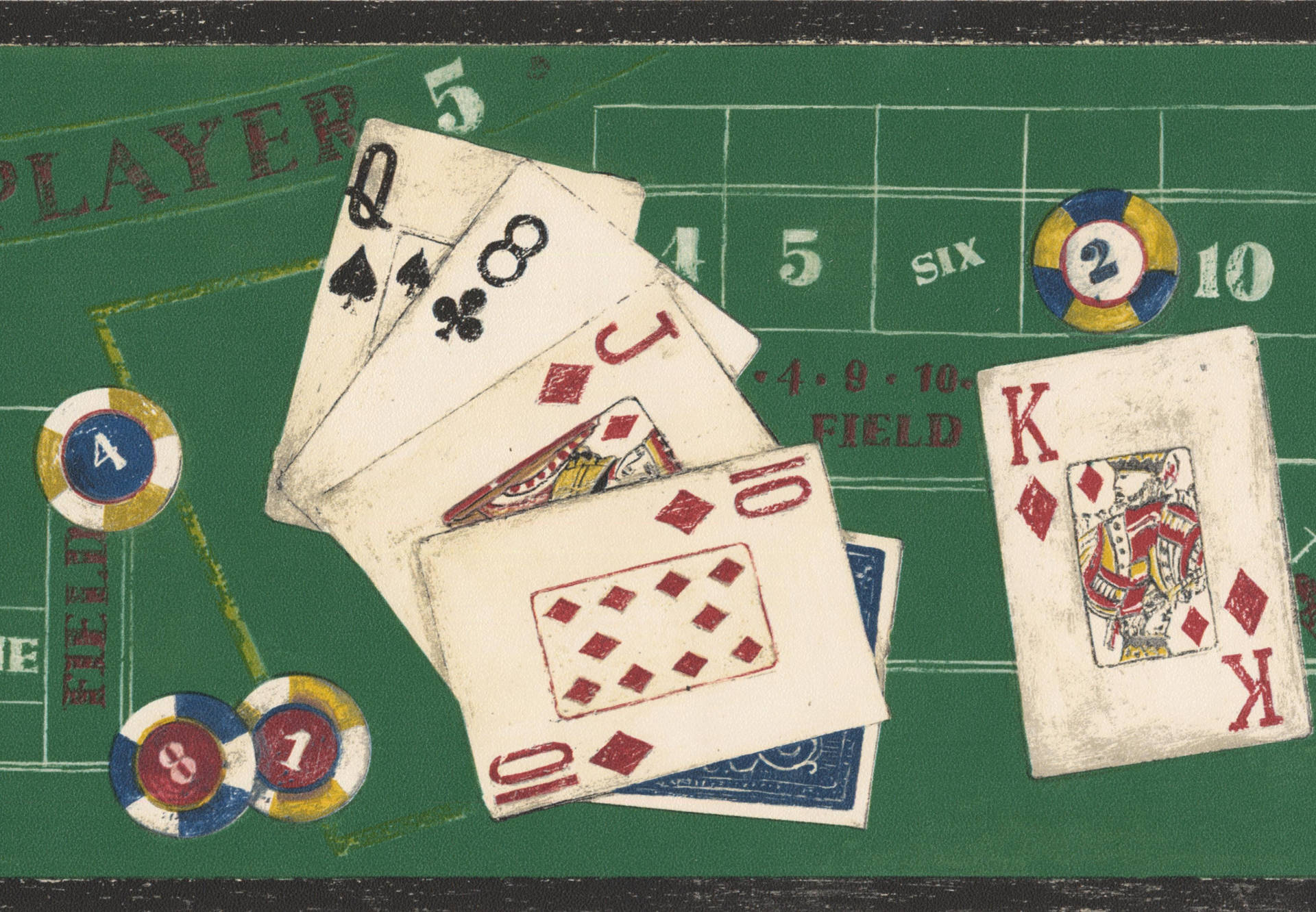 Vintage Poker Table Background
