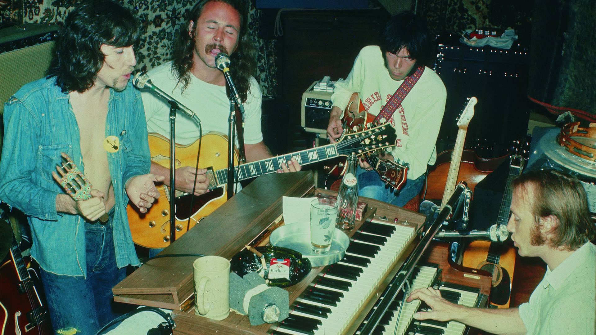 Vintage Portrait Of Crosby, Stills And Nash