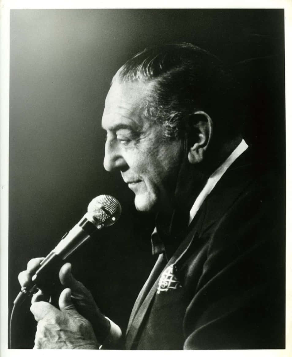 Vintage Portrait Of Guy Lombardo Performing Background