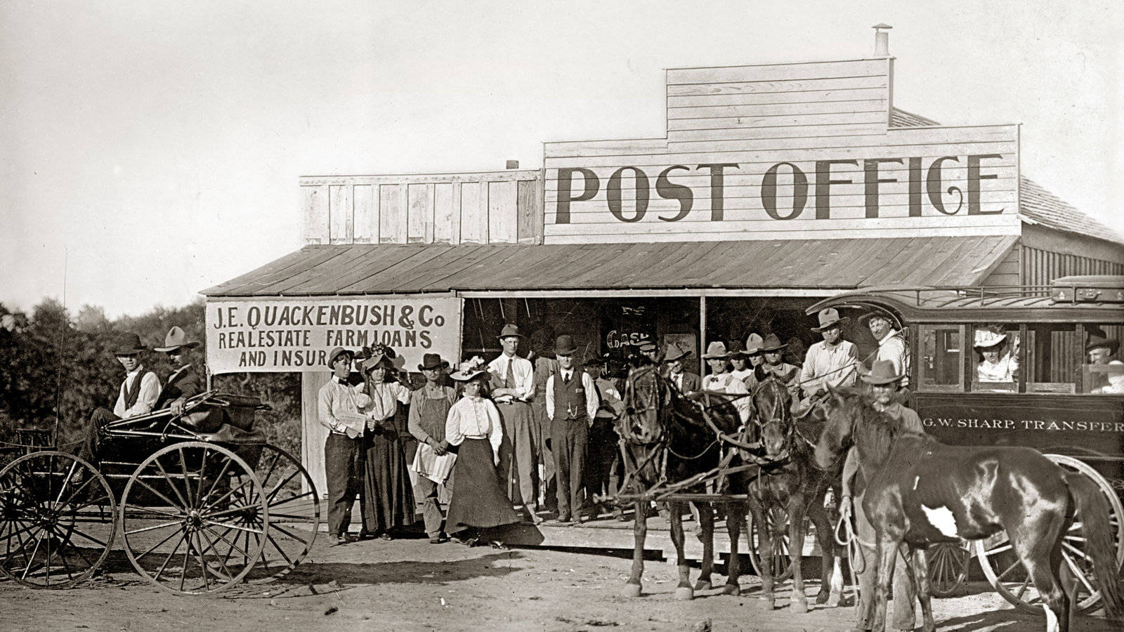 Vintage Post Office Photograph Background