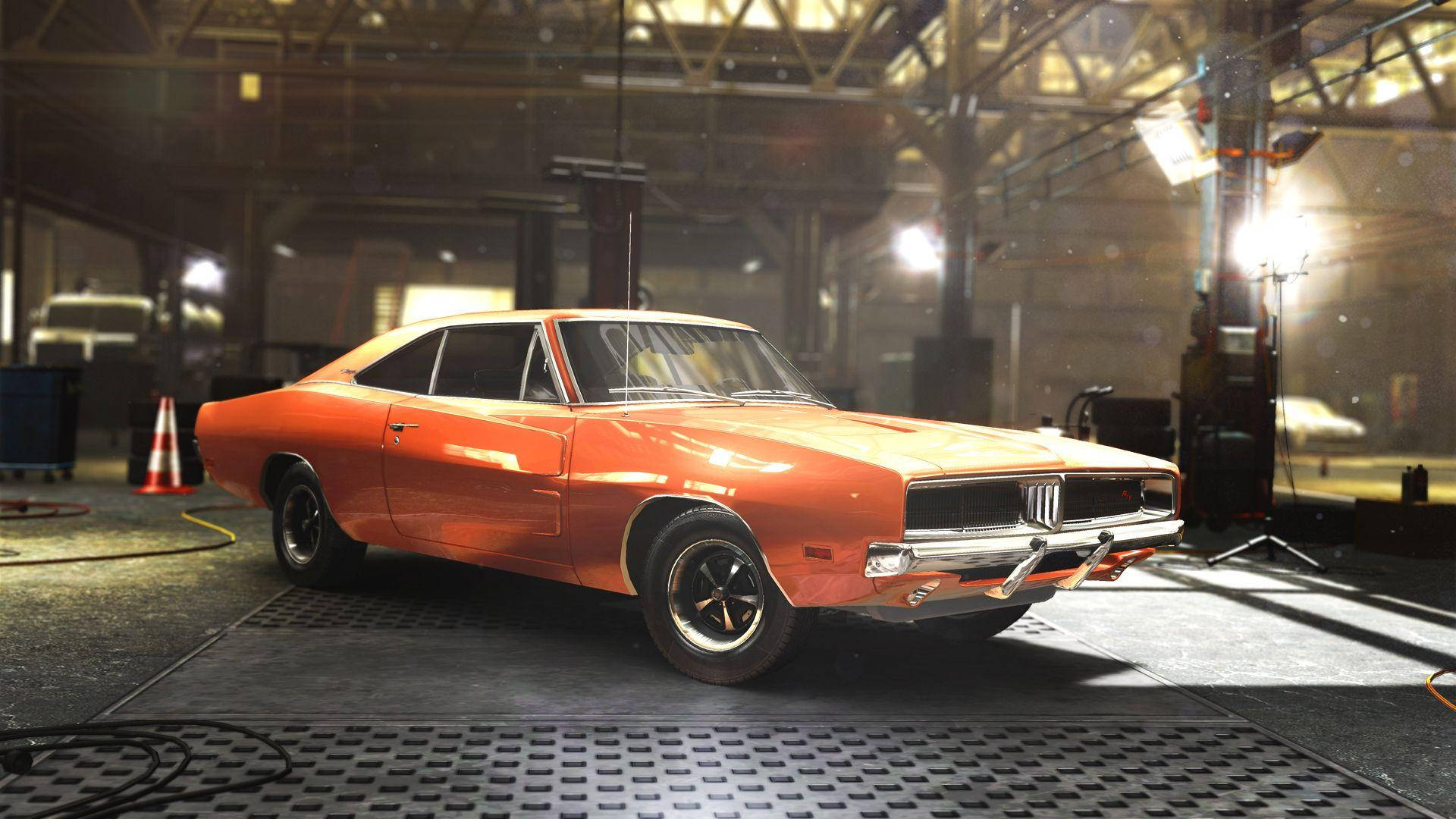 Vintage Power Unleashed: 1969 Dodge Charger Background