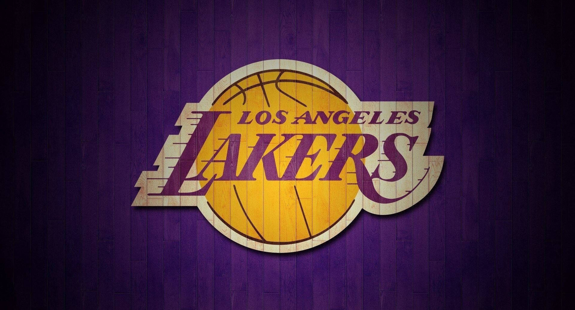 Vintage Purple Lakers Logo Background