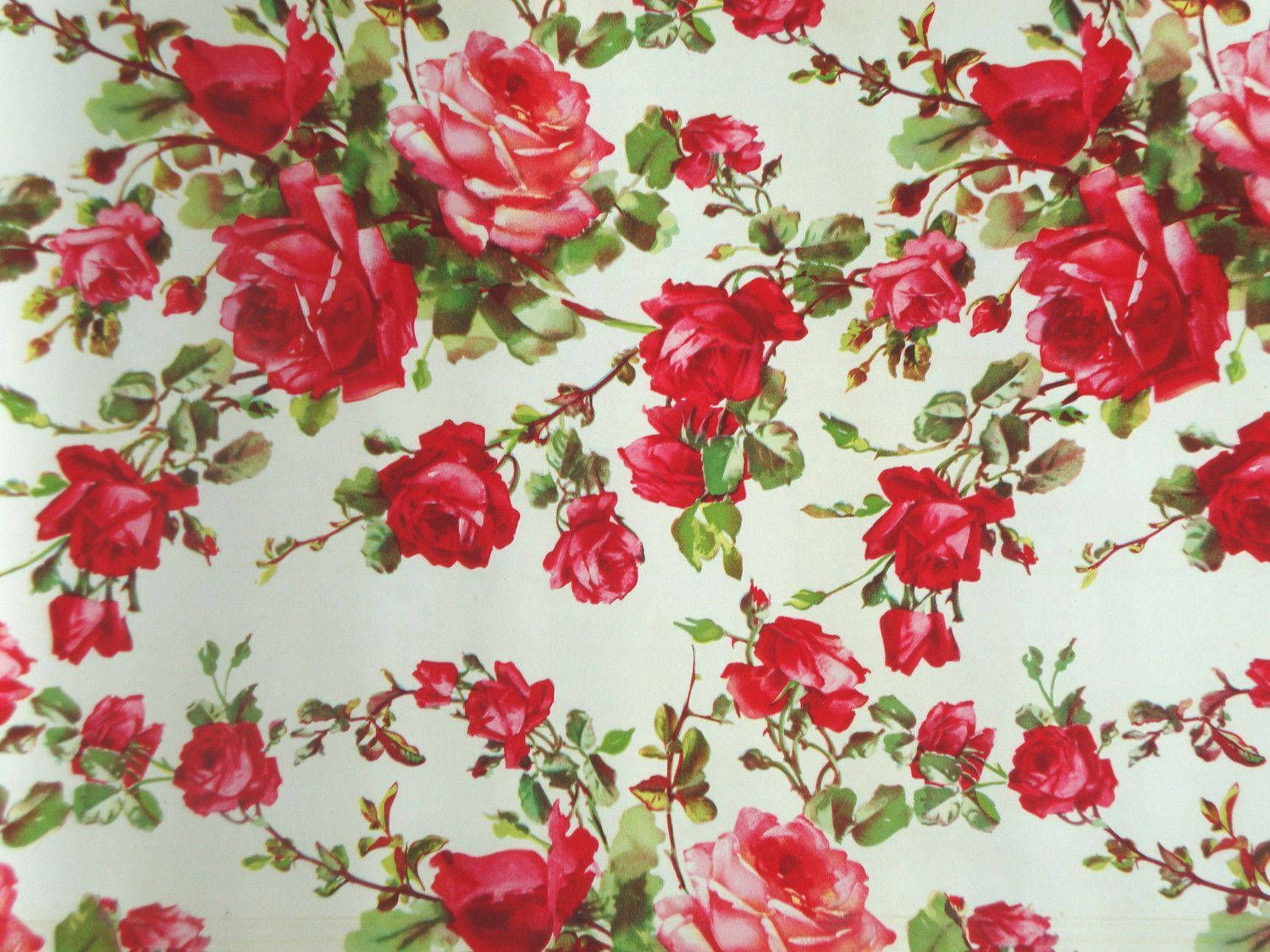 Vintage Red Roses Background