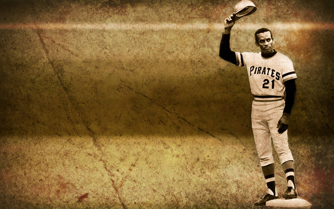 Vintage Roberto Clemente Baseball Poster