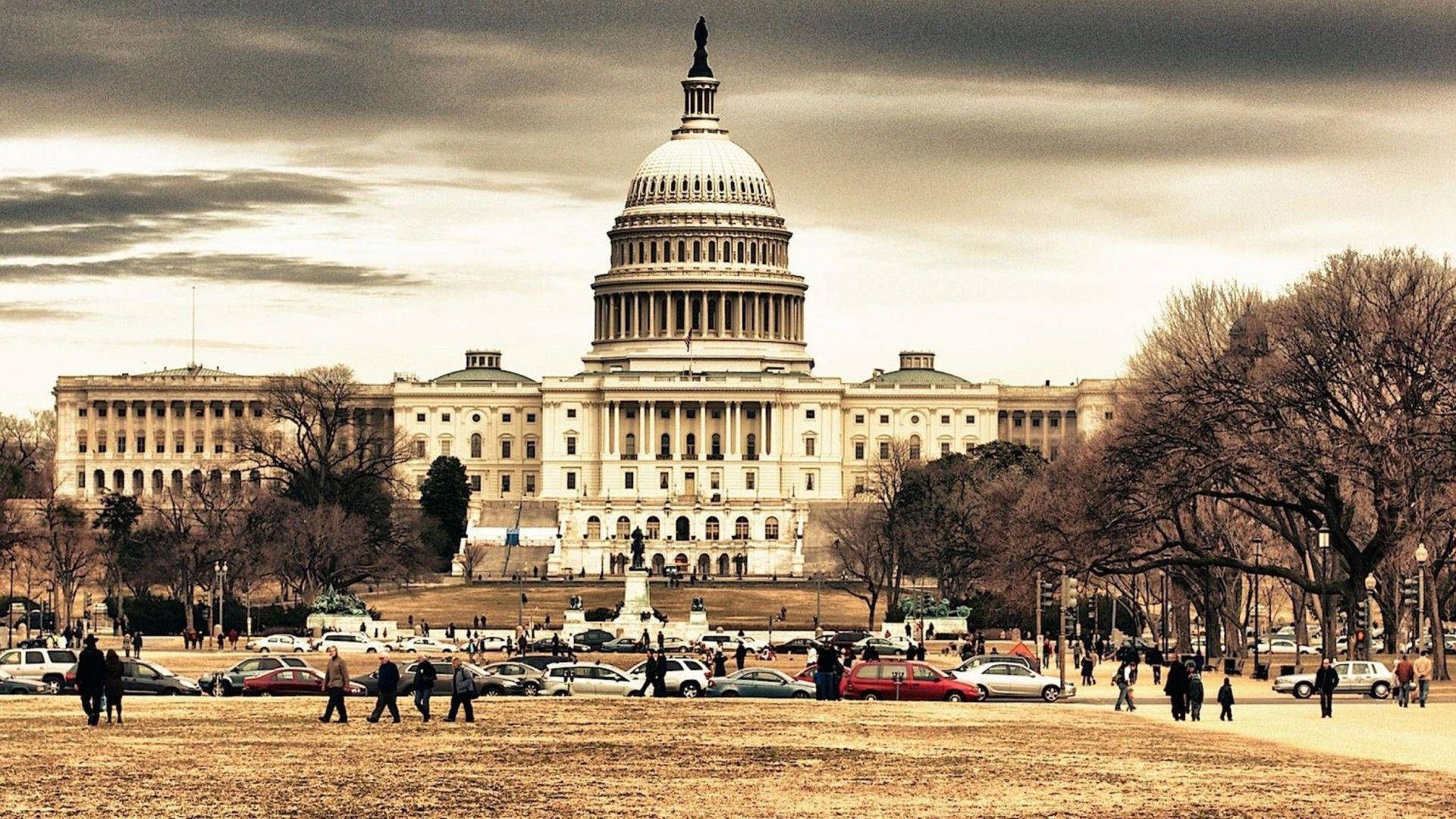 Vintage Sepia United States Capitol