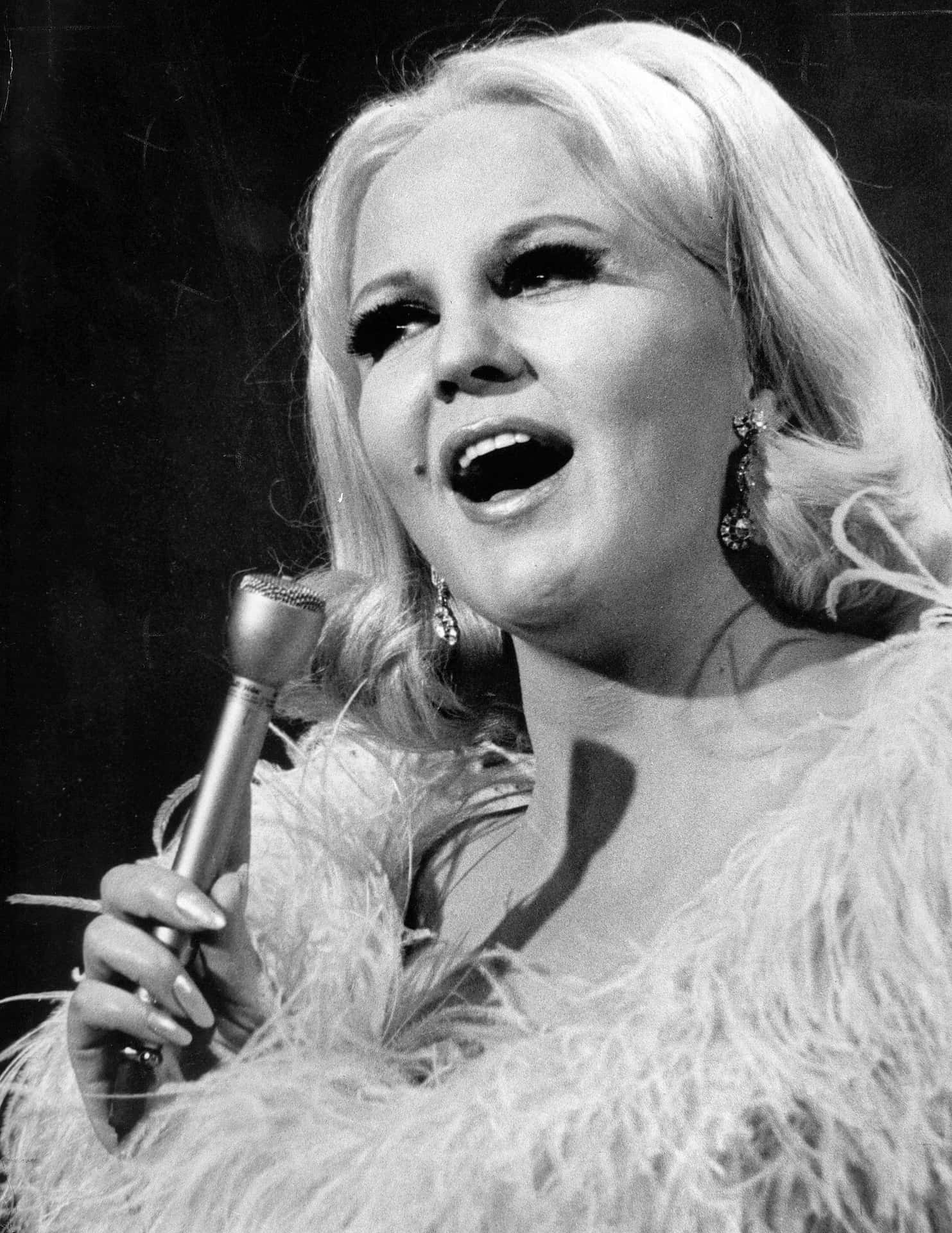 Vintage Singer Feather Boa Performance Background