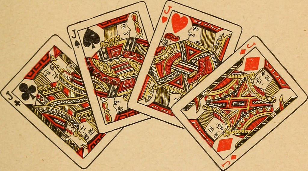 Vintage Skat Cards Jacks Background