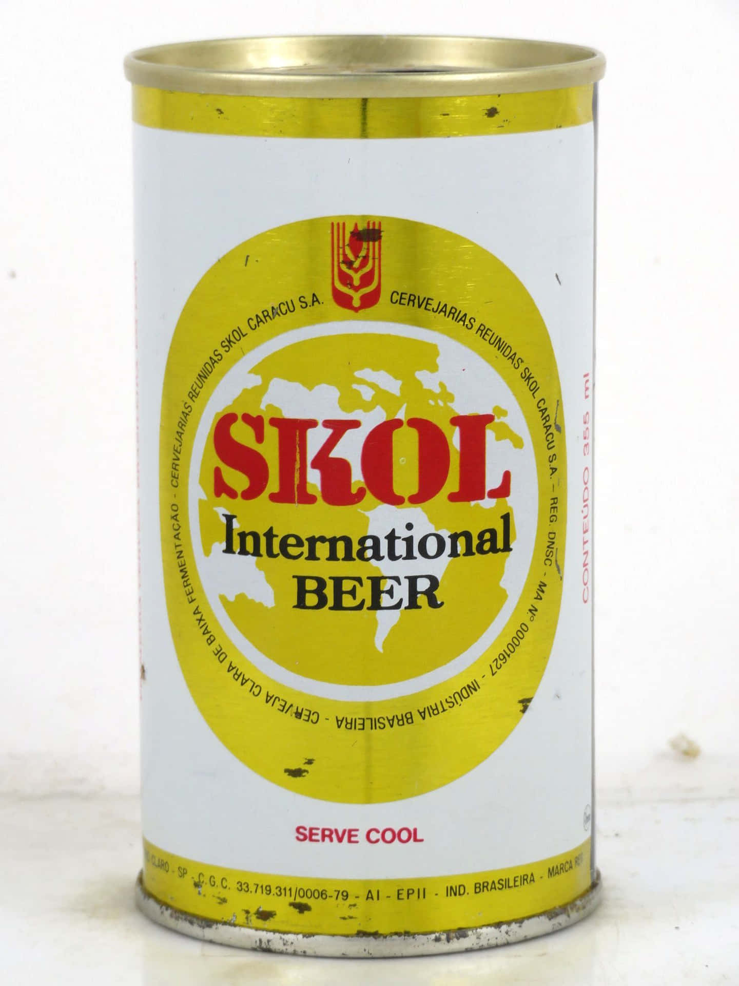 Vintage Skol International Beer Can Background