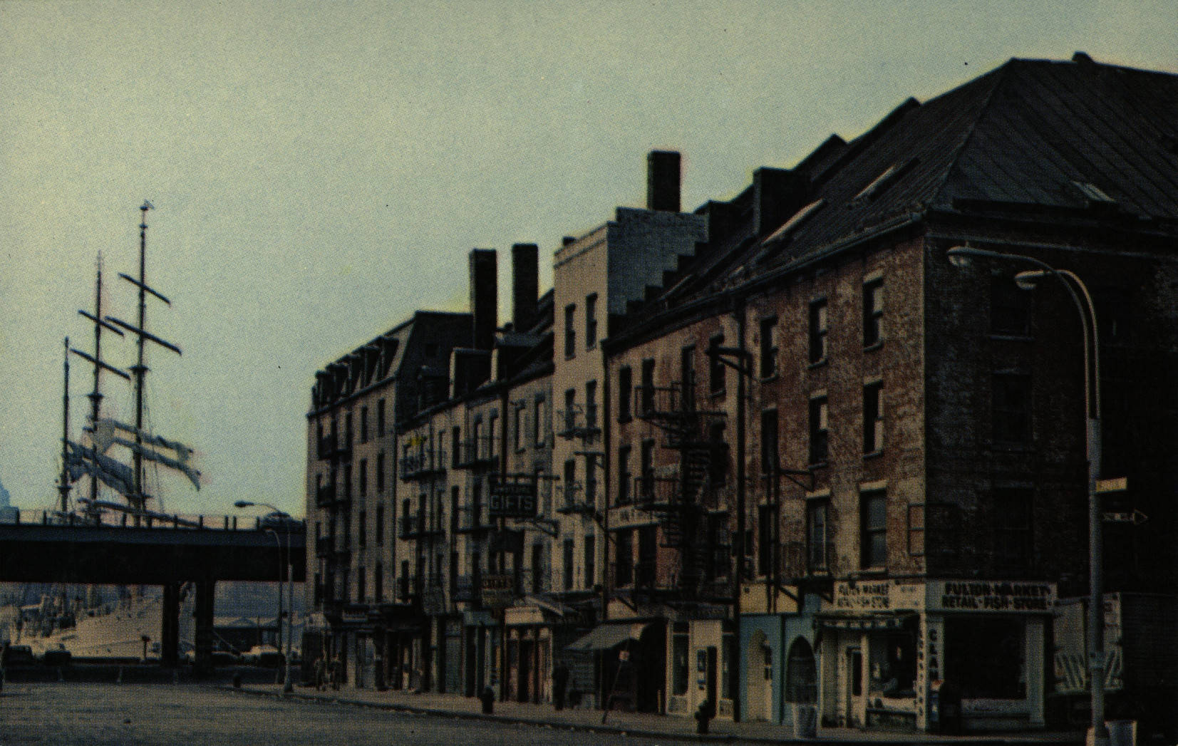 Vintage South Street Seaport Background