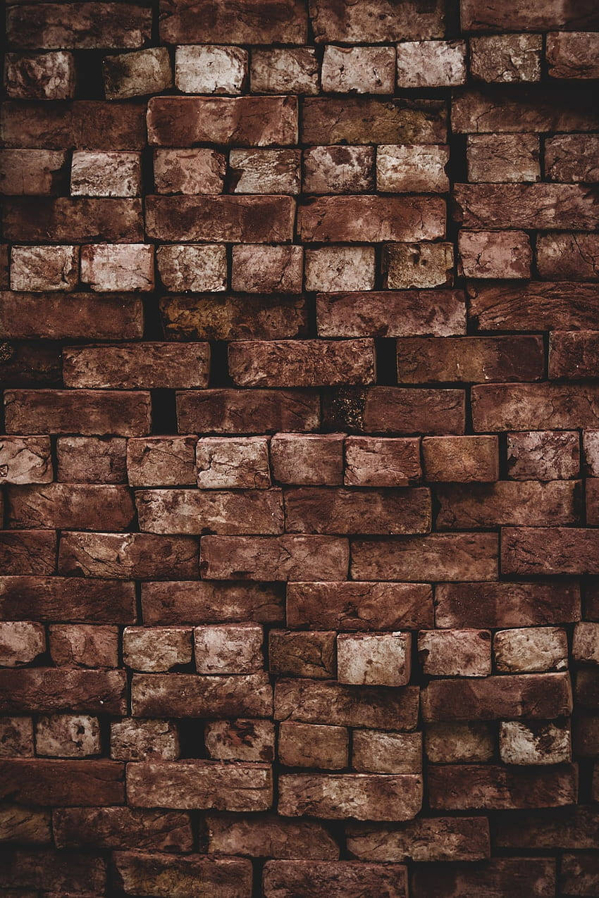 Vintage Stack Of Brick Wall Texture Background