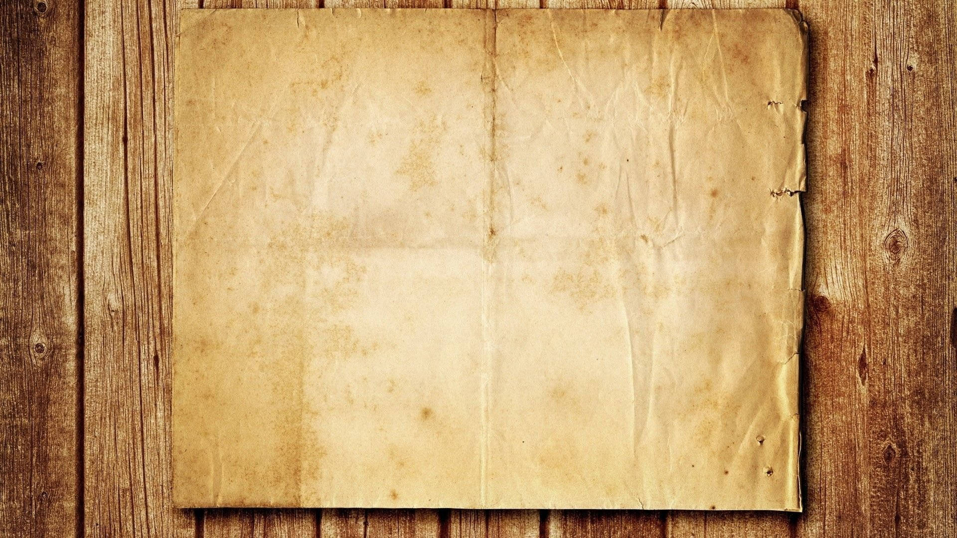 Vintage Styled Old Paper On Wooden Board Background