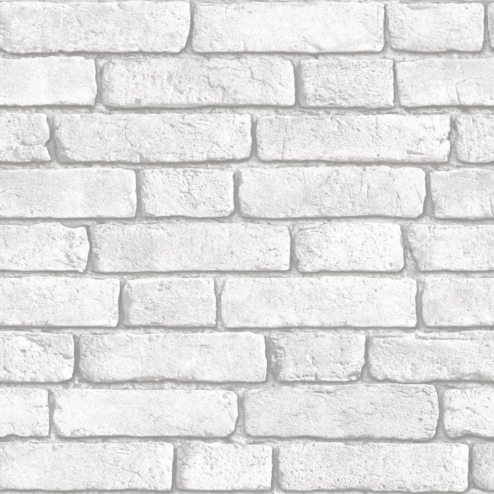Vintage Textured White Brick Wall Background