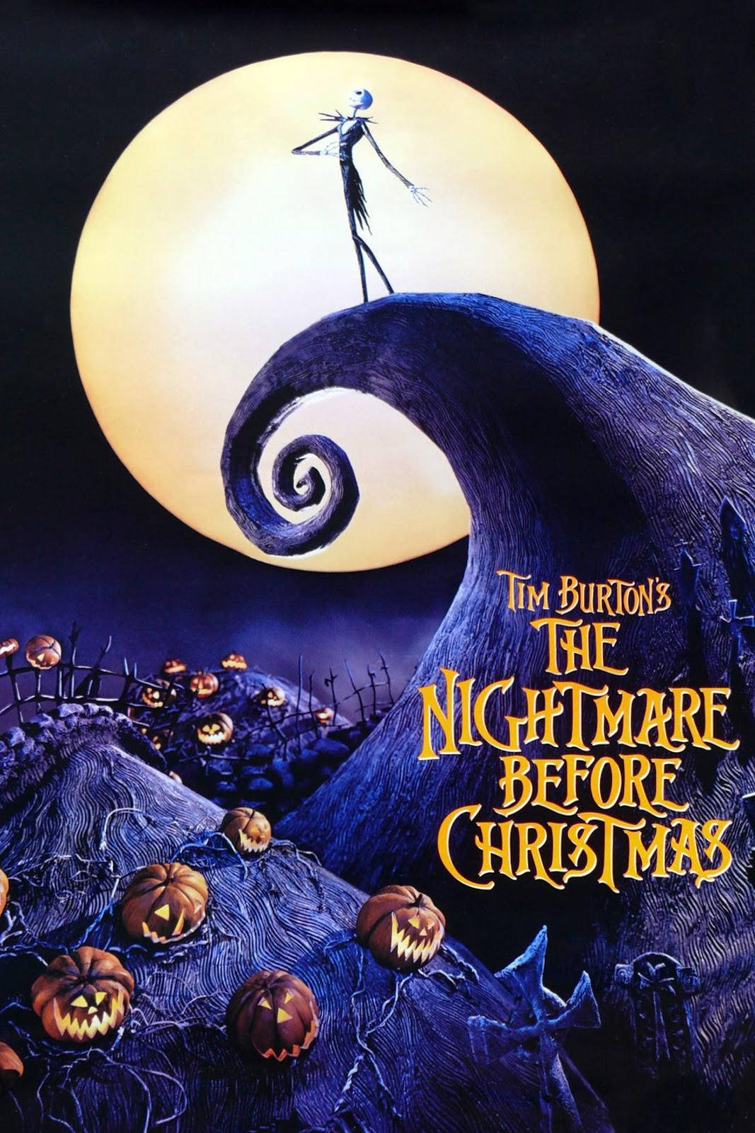 Vintage The Nightmare Before Christmas Poster Background