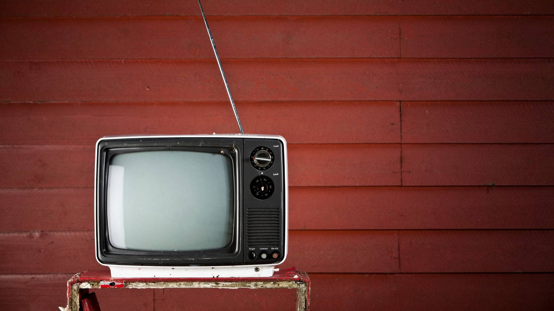 Vintage Tv Set In Living Room