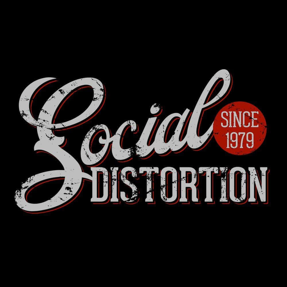 Vintage Typography Of Social Distortion Background