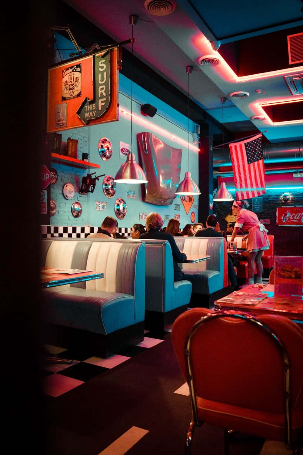 Vintage Vibrancy - A Retro Diner Experience Background