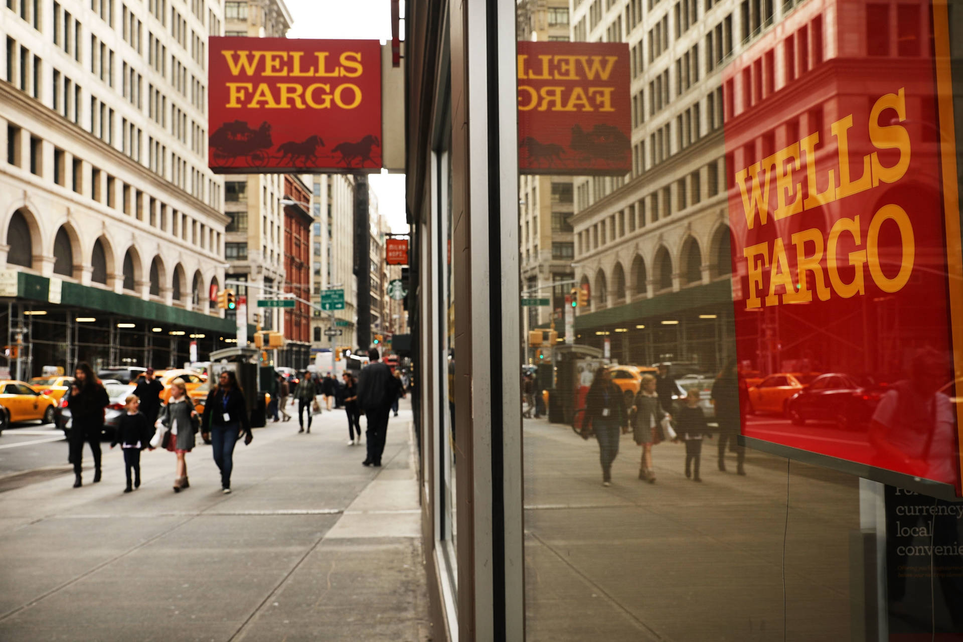 Vintage Wells Fargo Sign Background