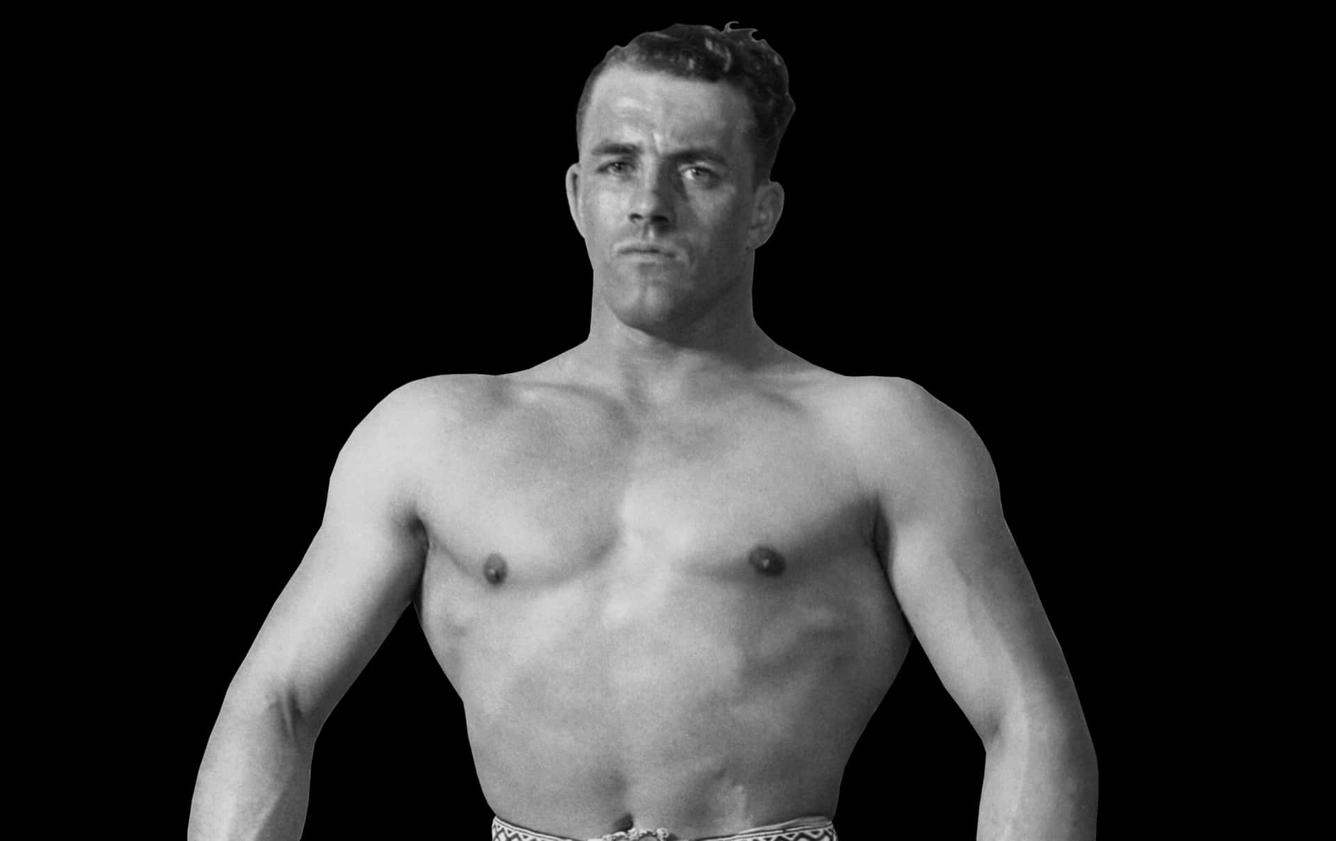 Vintage Wrestler Stu Hart Portrait Background