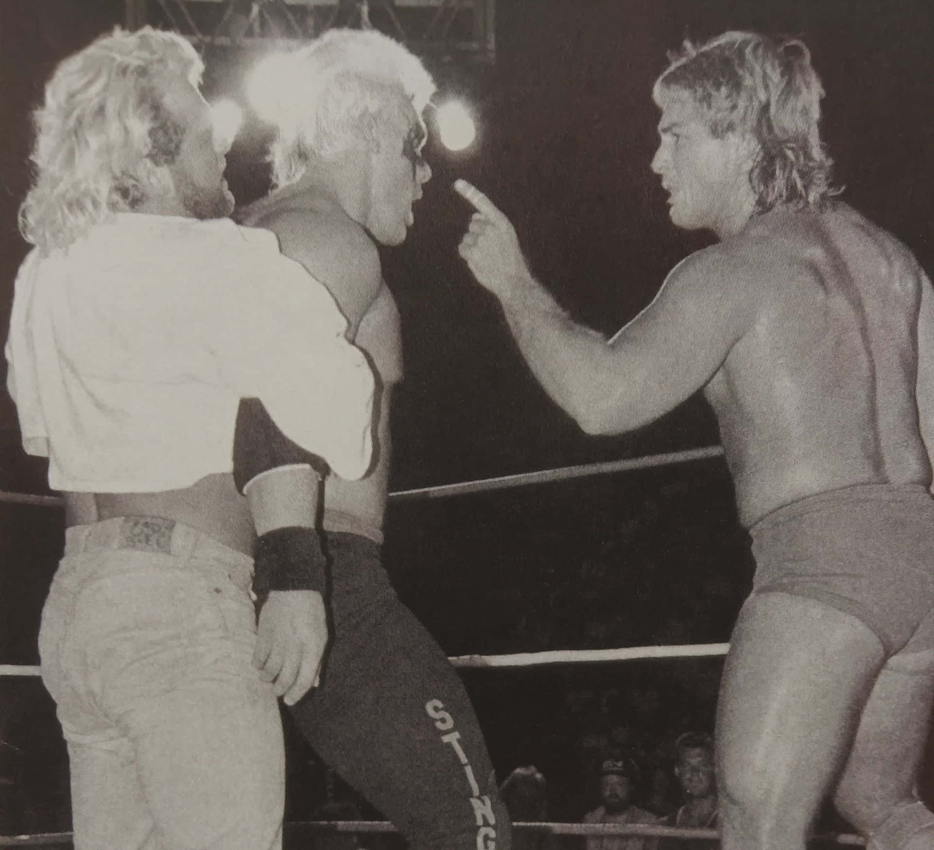 Vintage Wrestling Confrontation Background