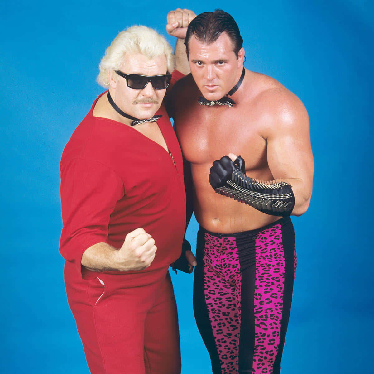 Vintage Wrestling Duo Pose