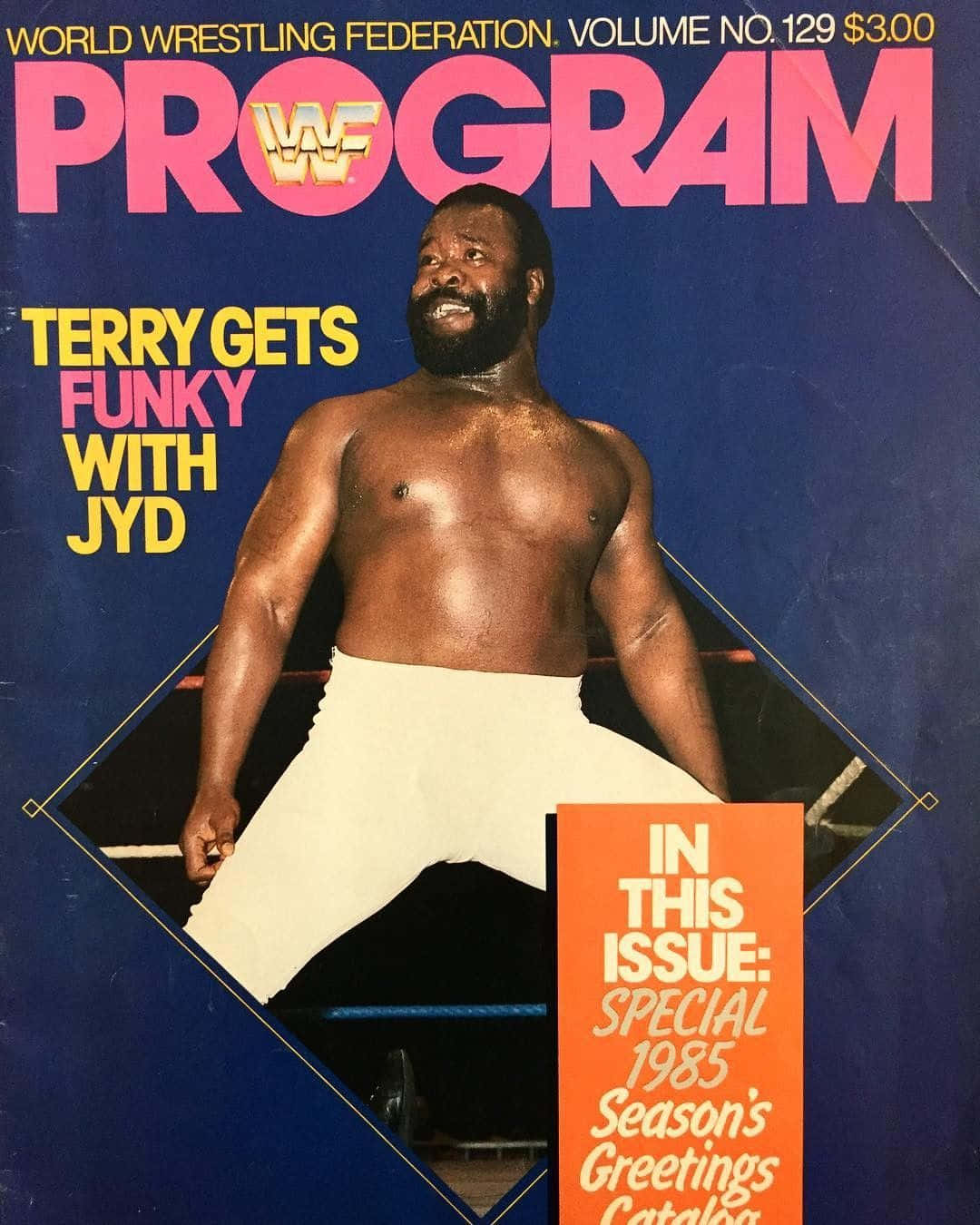 Vintage Wrestling Magazine Featuring Junkyard Dog Background