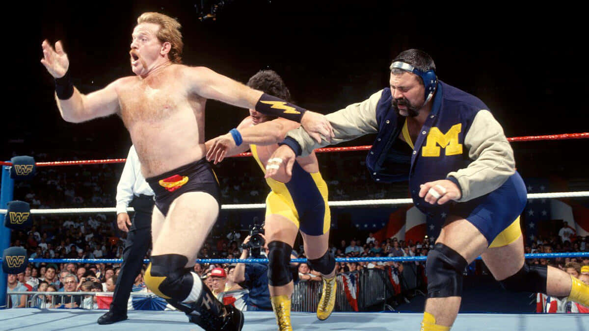 Vintage Wrestling Match Action Background