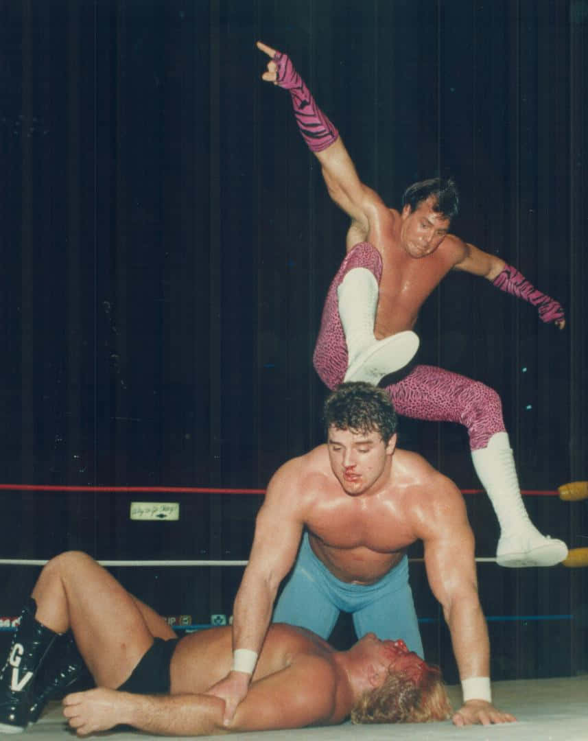 Vintage Wrestling Match Leap