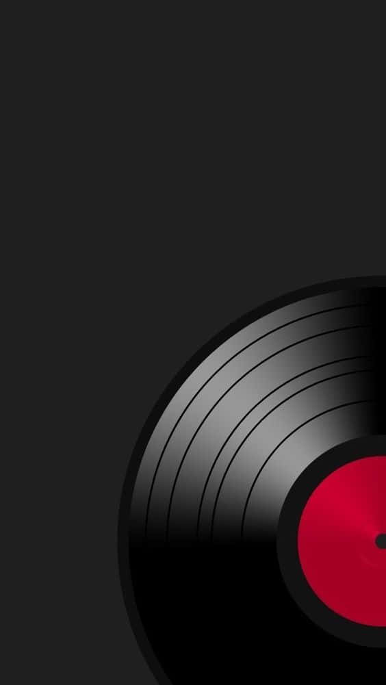 Vinyl Record On A Black Background Background