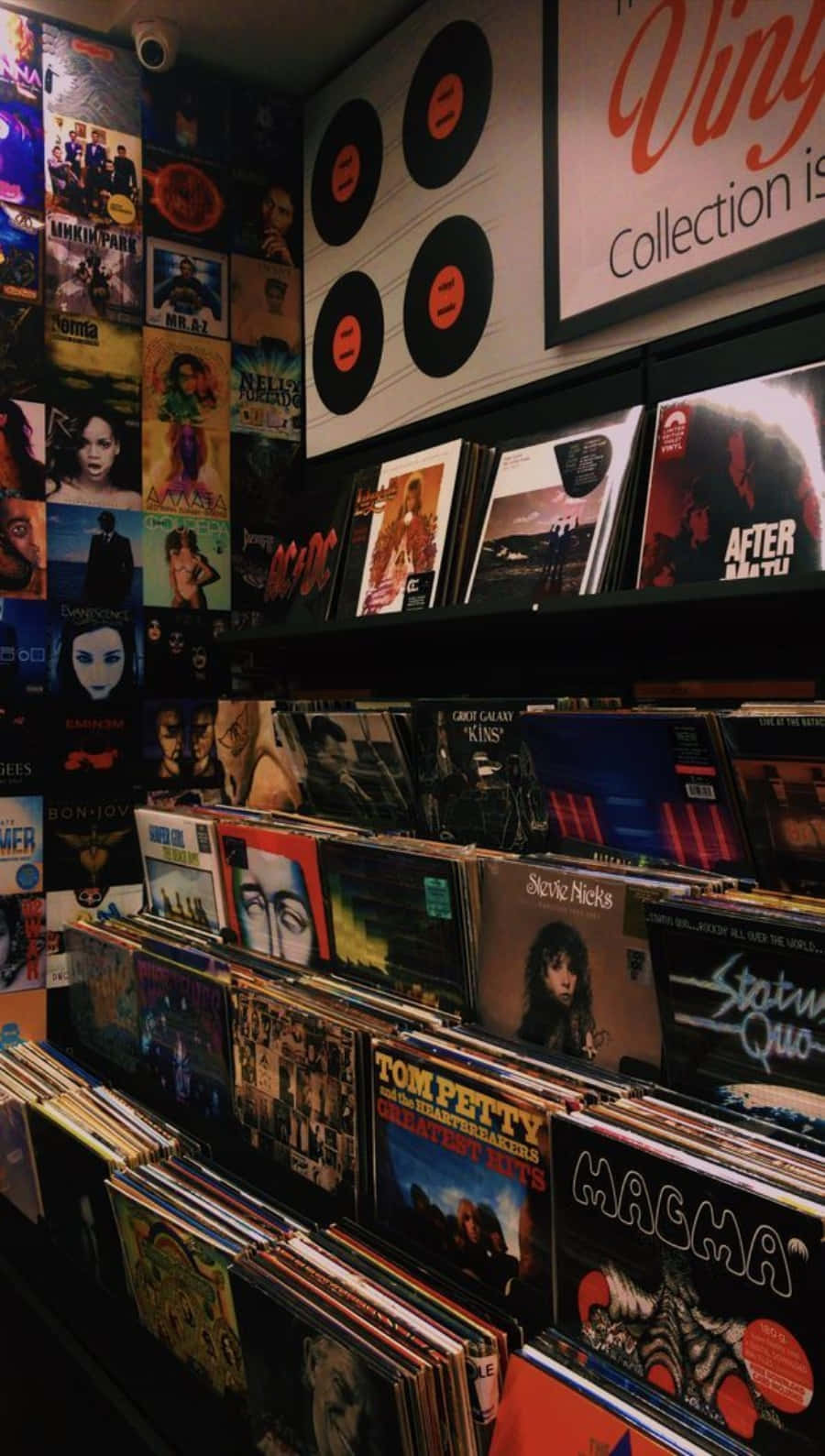 Vinyl Store 90s Grunge Aesthetic Background