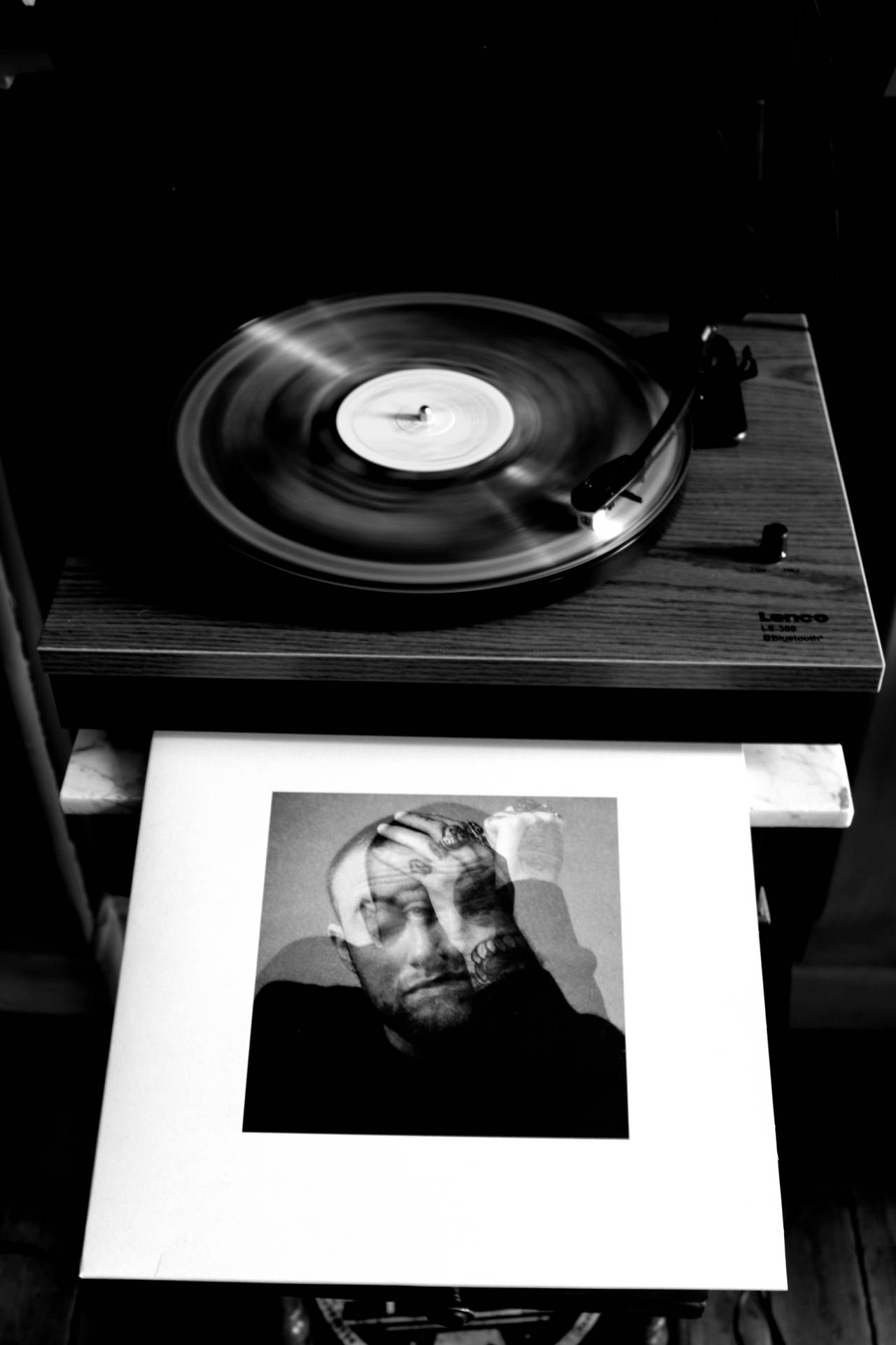Vinyl With Mac Miller Album Case Background