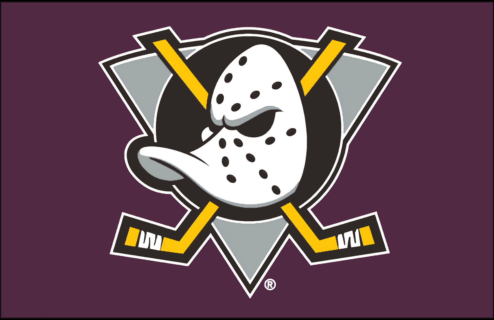 Violet Aesthetic Anaheim Ducks Symbol Background