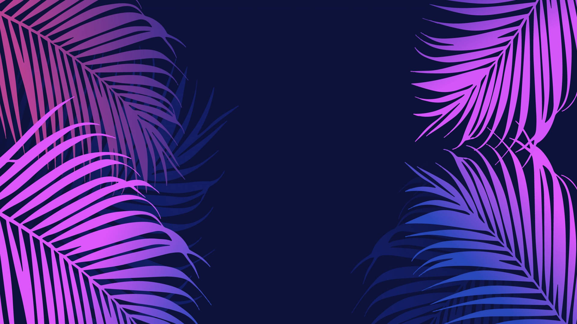Violet Aesthetic Tropical Palm Pattern