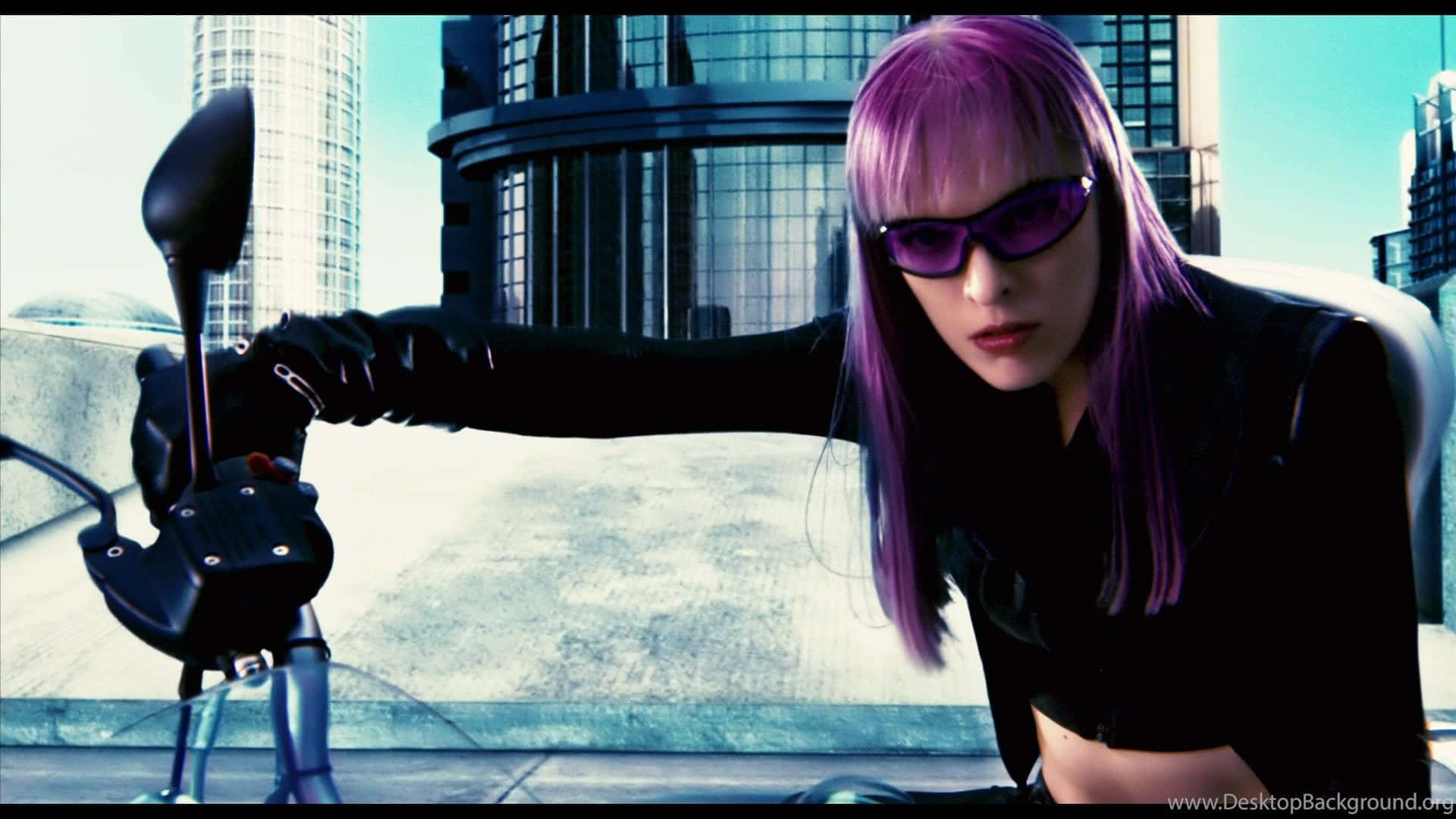 Violet And A Roboto In The Ultraviolet Movie Background