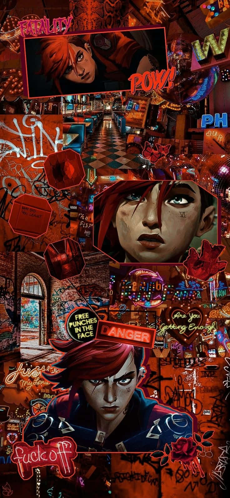 Violet Arcane Photo Collage Background