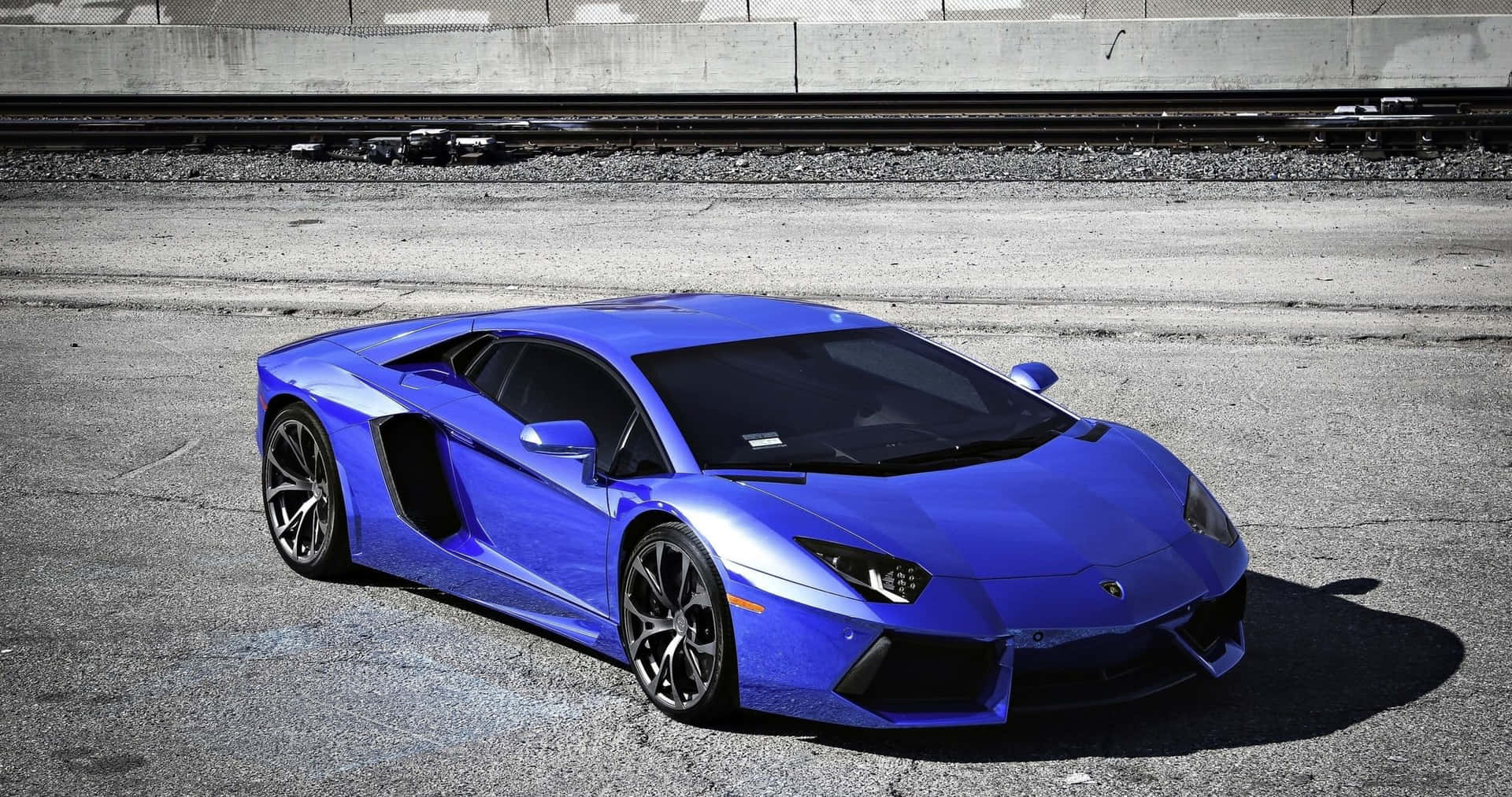 Violet Blue Lamborghini Aventador Model Background
