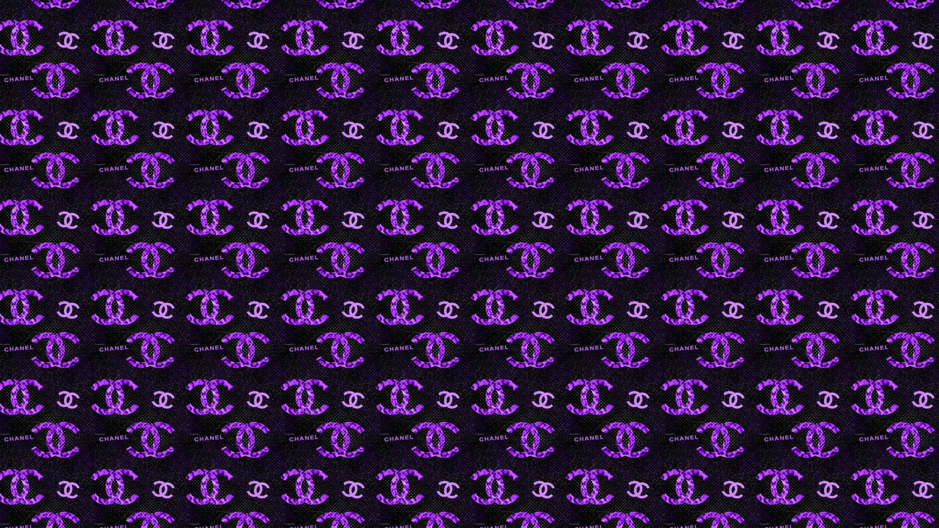 Violet Chanel Logo Pattern Background