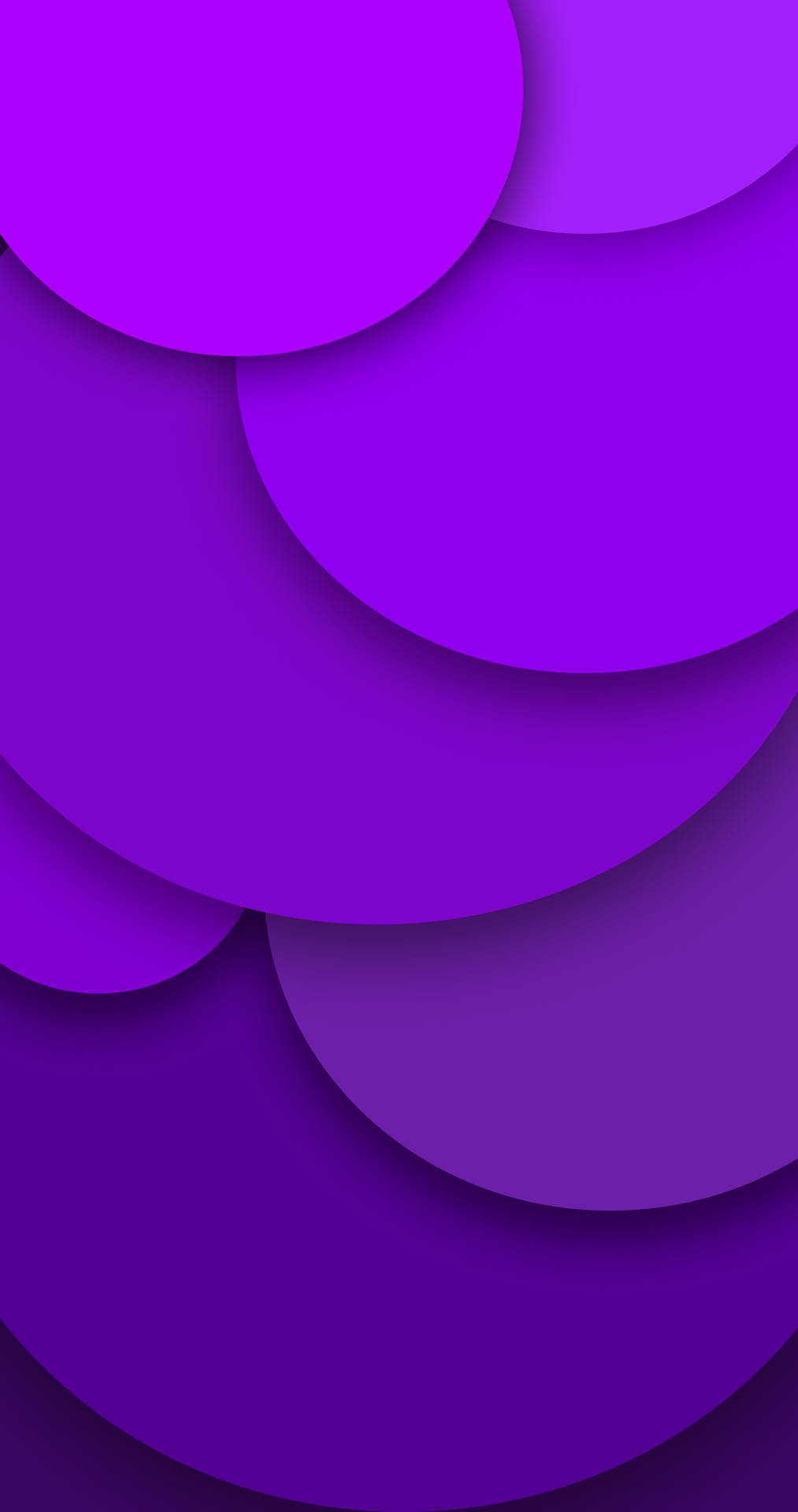 Violet Circles Overlapping Mobile 3d