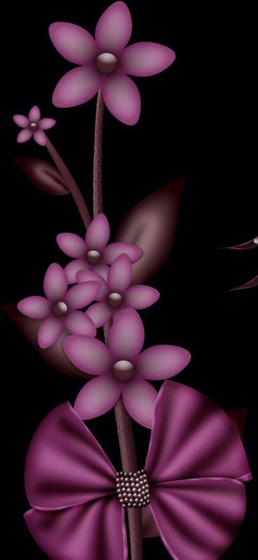 Violet Flower Phone Background Background