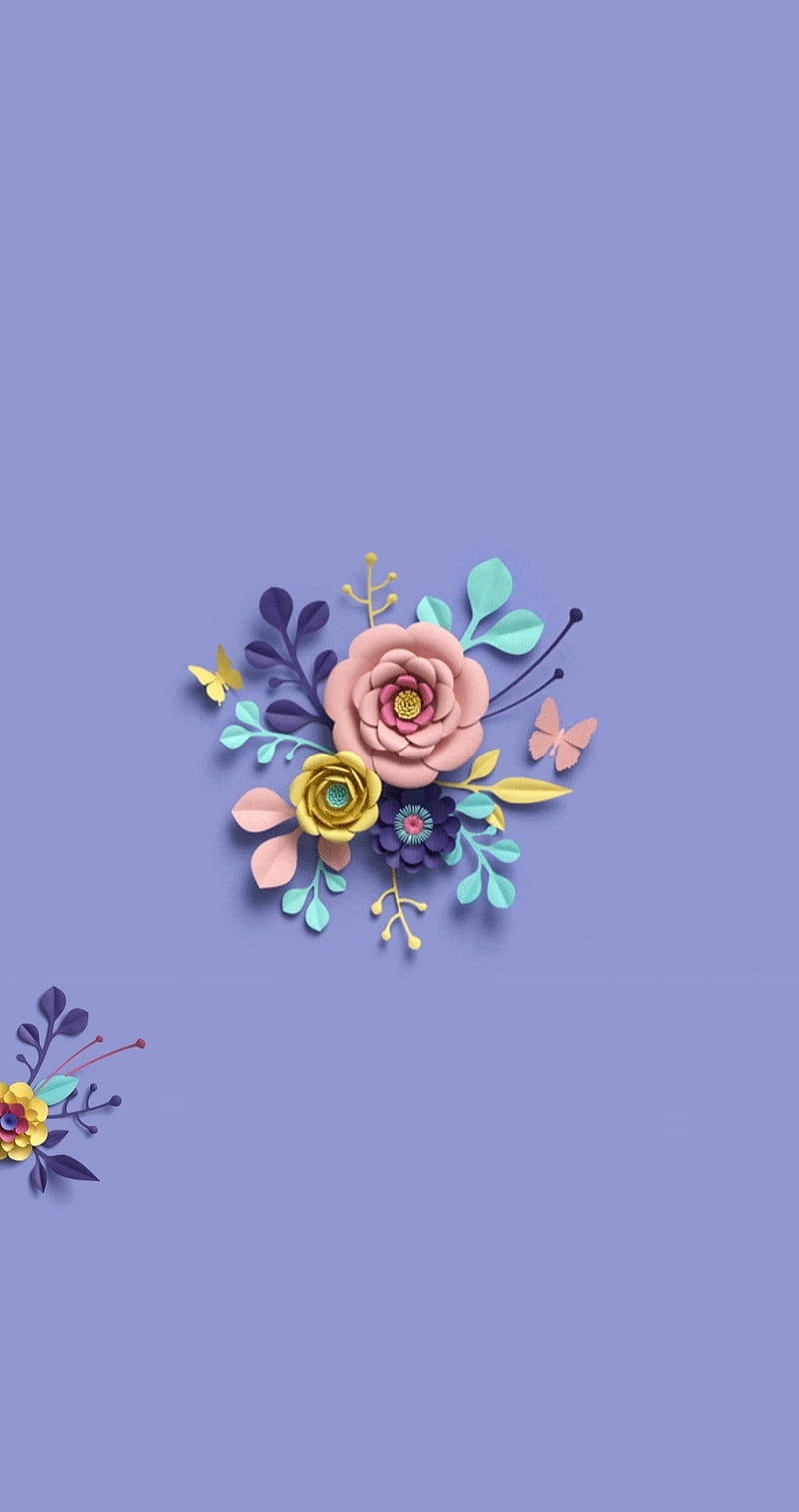 Violet Flowers Themes Background