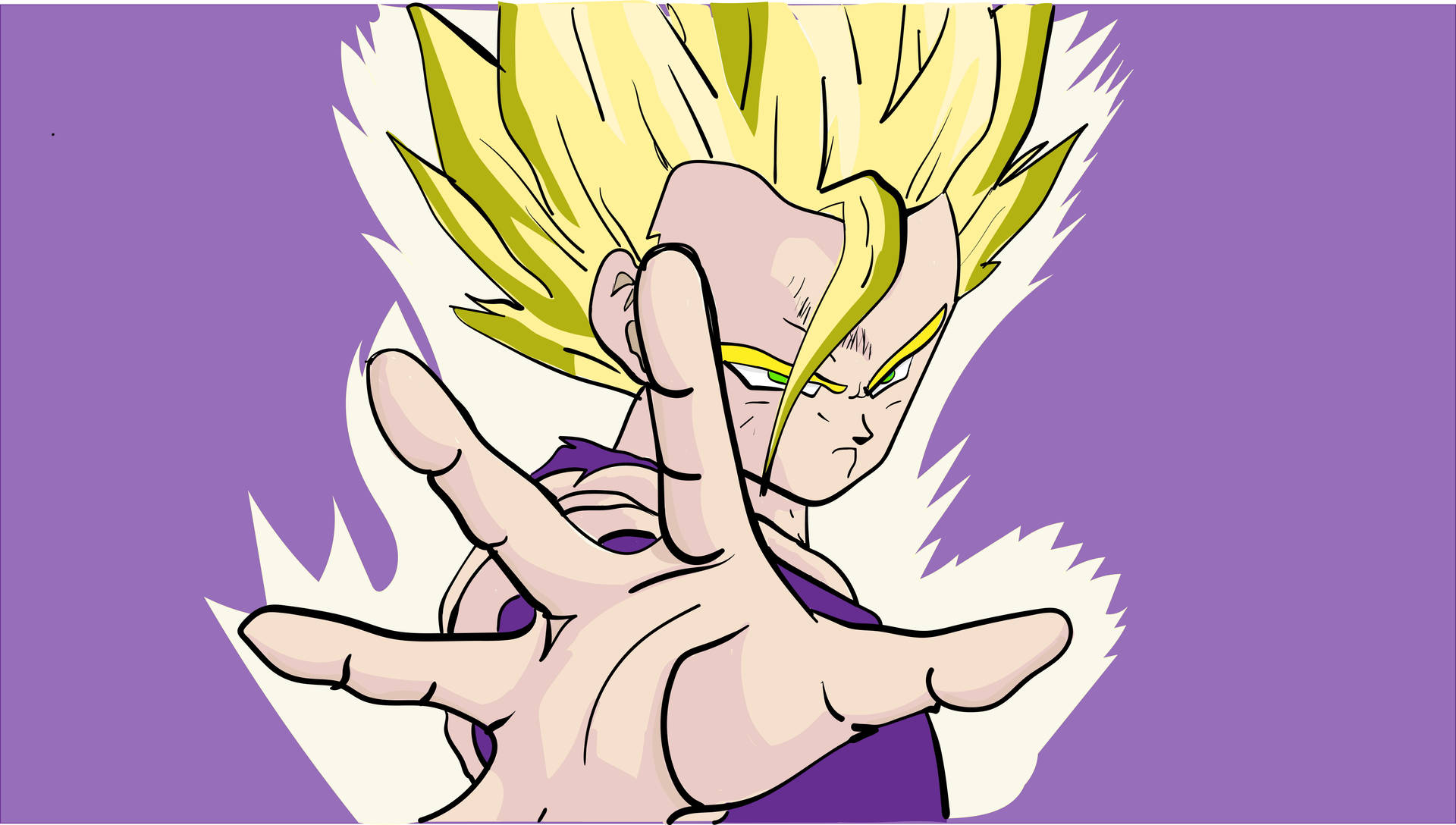 Violet Gohan Super Saiyan 2 Background