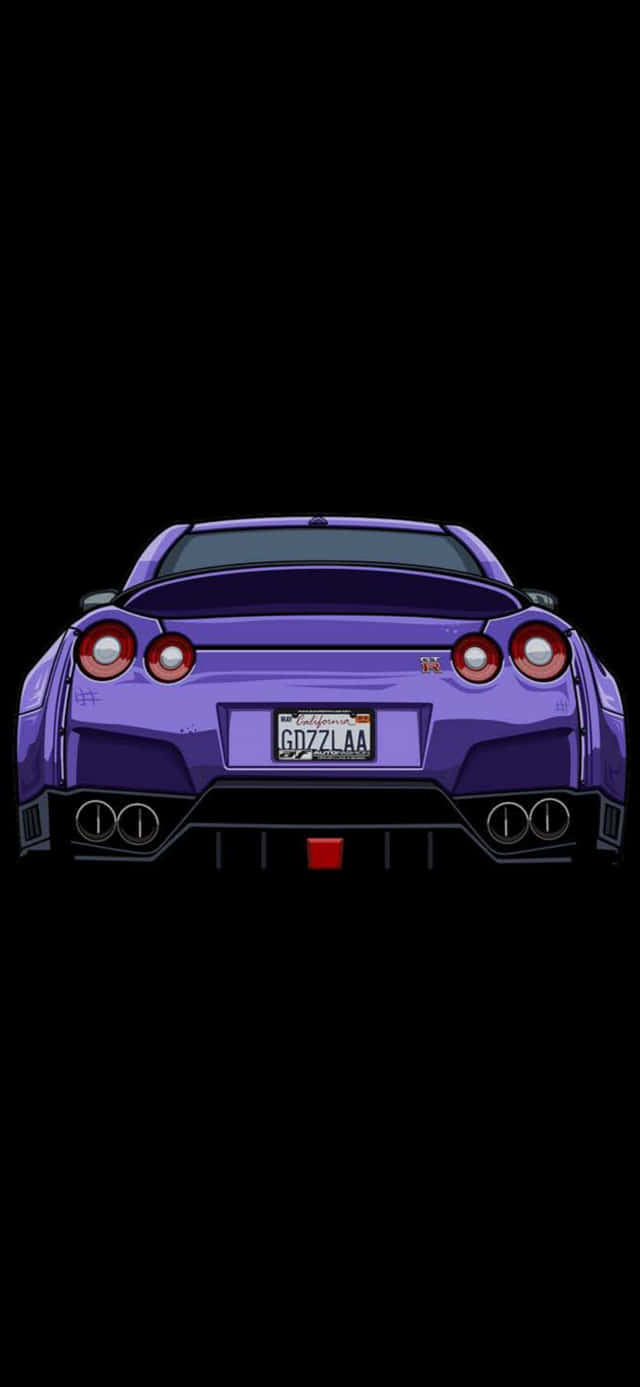 Violet Nissan R35 Gtr Car Model Background